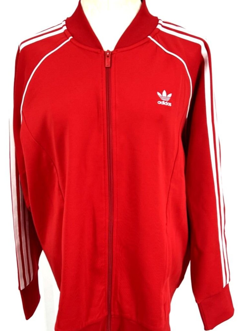 Adidas Firebird Track Jacket Men's 2X Red Full Zip Outdoor NWT